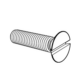 ANSIASME B 18.6.2一字沉頭一字沉頭螺釘